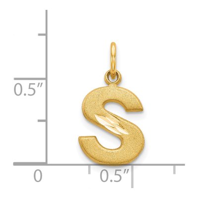 14K Yellow Gold Letter S Charm – view 5