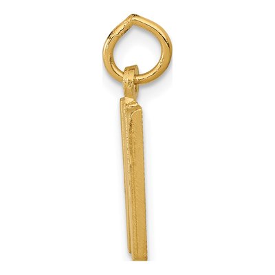 14K Yellow Gold Letter W Charm – view 3