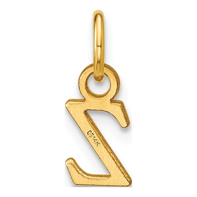 14K Yellow Gold Letter Z Charm – view 3