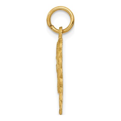 14K Yellow Gold Heart Letter A Pendant – view 3