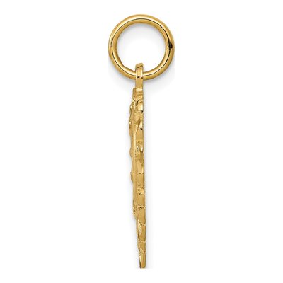 14K Yellow Gold Heart Letter D Charm – view 3