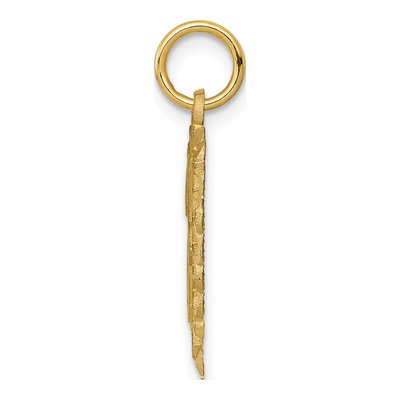 14K Yellow Gold Heart Letter J Pendant – view 3