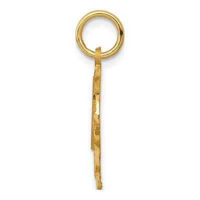 14K Yellow Gold Heart Letter M Charm – view 3