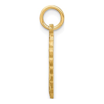 14K Yellow Gold Heart Letter O Charm – view 3