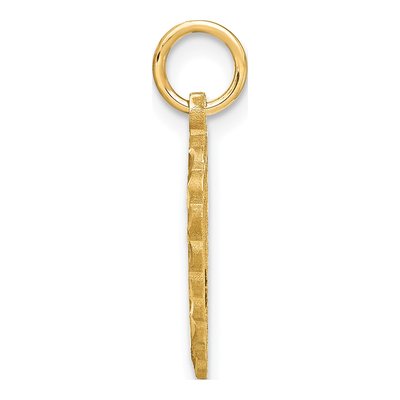 14K Yellow Gold Heart Letter W Pendant – view 3