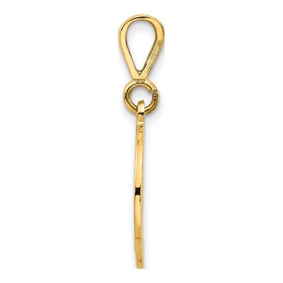 14K Yellow Gold Script Letter D Pendant – view 3