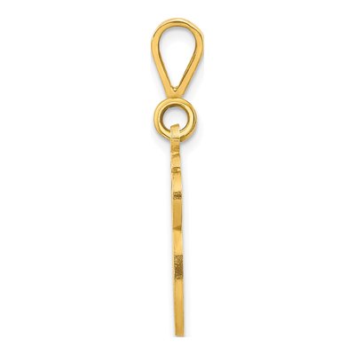 14K Yellow Gold Script Letter G Pendant – view 3
