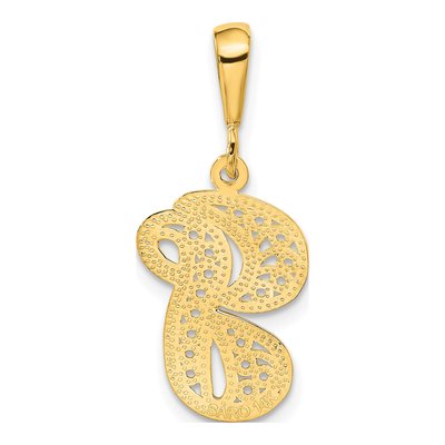 14K Yellow Gold Script Letter G Pendant – view 4