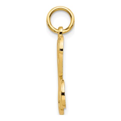 14K Yellow Gold Script Letter K Pendant – view 3