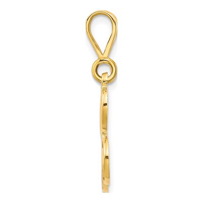 14K Yellow Gold Script Letter L Pendant – view 3