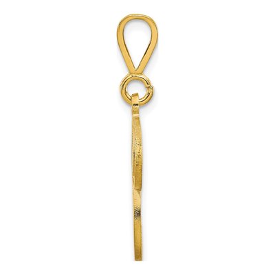 14K Yellow Gold Letter P Pendant – view 3