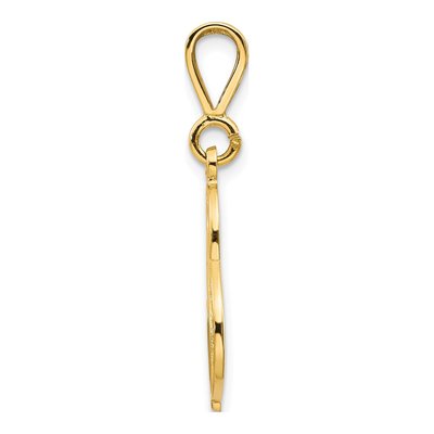 14K Yellow Gold Script Letter S Pendant – view 3