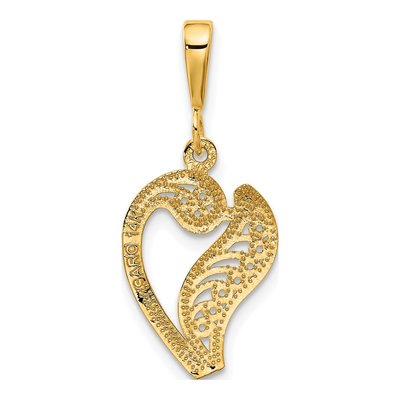 14K Yellow Gold Script Letter V Pendant – view 4