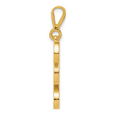 14K Yellow Gold Script Letter Y Pendant – view 2