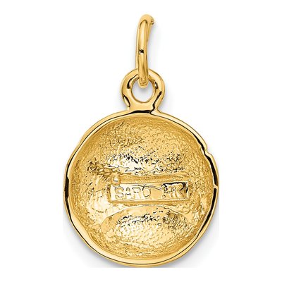 14K Yellow Gold Baseball Pendant – view 4