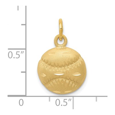 14K Yellow Gold Baseball Pendant – view 5