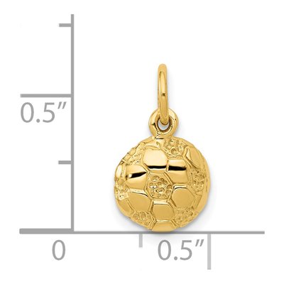 14K Yellow Gold Soccer Ball Pendant – view 5