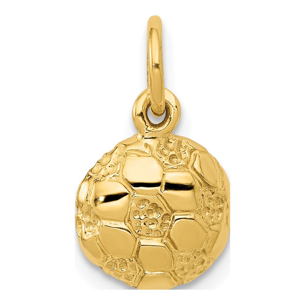 14K Yellow Gold Soccer Ball Pendant