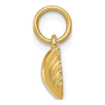 14K Yellow Gold Curved Barbell Charm – view 3
