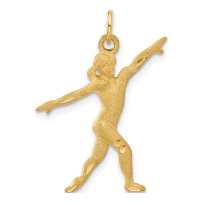 14K Yellow Gold Gymnast Charm