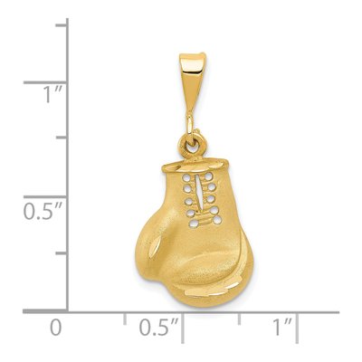 14K Yellow Gold Cut-Out Boxing Glove Charm – view 5
