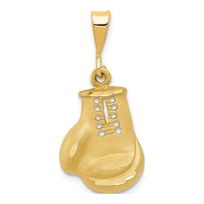 14K Yellow Gold Cut-Out Boxing Glove Charm