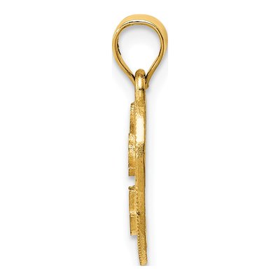 14K Yellow Gold I LOVE YOU Heart Pendant – view 3