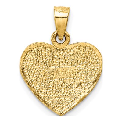 14K Yellow Gold I LOVE YOU Heart Pendant – view 5