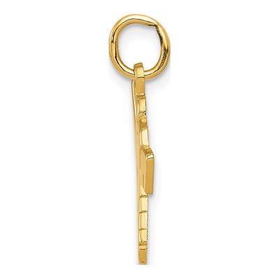 14K Yellow Gold Hockey Goalie Pendant – view 3