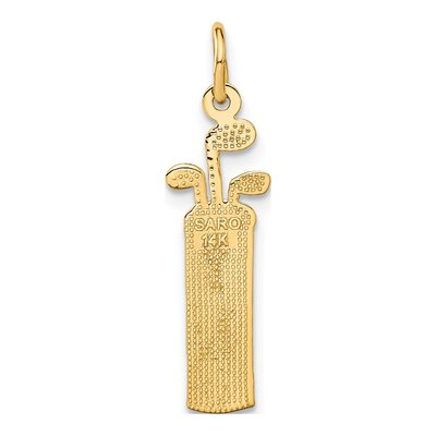 14K Yellow Gold Golf Bag Pendant – view 4