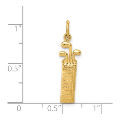 14K Yellow Gold Golf Bag Pendant – view 5