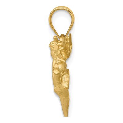 14K Yellow Gold Angels Heart Pendant – view 3