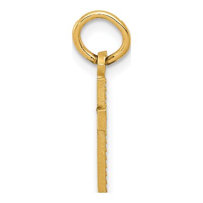 14K Yellow Gold Tiny Cross Pendant – view 3