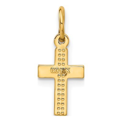 14K Yellow Gold Tiny Cross Pendant – view 4