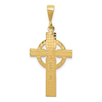 14K Yellow Gold Celtic Cross Pendant – view 5