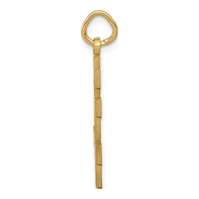 14K Yellow Gold Eastern Orthodox Cross Charm – view 3