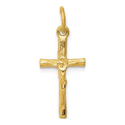 14K Yellow Gold Crucifix Pendant