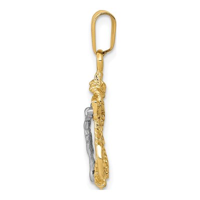 14K Two-Tone Gold Mariners Cross Pendant – view 3