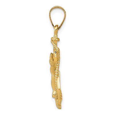 14K Yellow Gold Mariners Crucifix Pendant – view 3