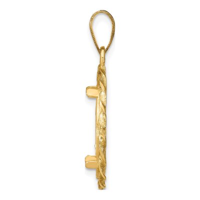 14K Yellow Gold Twisted Wire Coin Bezel Coin Bezel – view 3