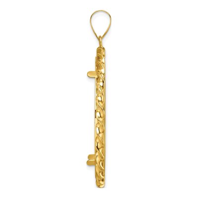 14K Yellow Gold Twisted Wire Coin Bezel Coin Bezel – view 2