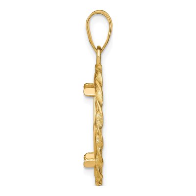 14K Yellow Gold Coin Bezel Pendant – view 3