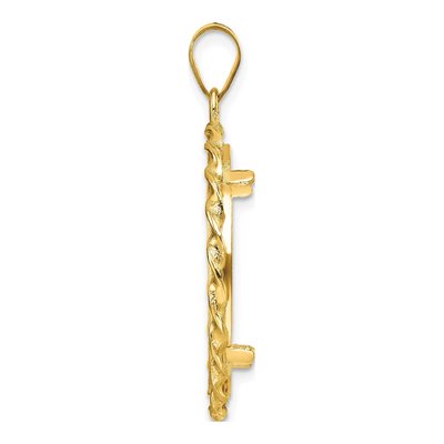 14K Yellow Gold Coin Bezel Pendant – view 3