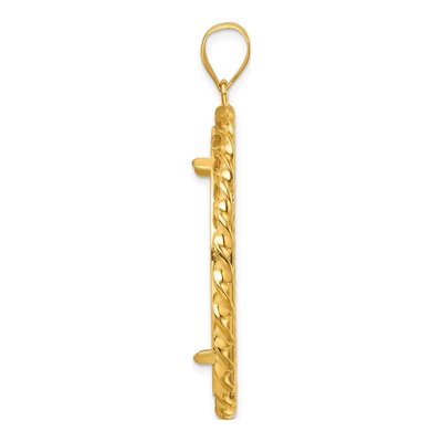 14K Yellow Gold Coin Bezel Pendant – view 2