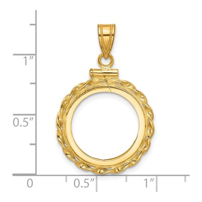 14K Yellow Gold Screw Top Coin Bezel Coin Bezel – view 5