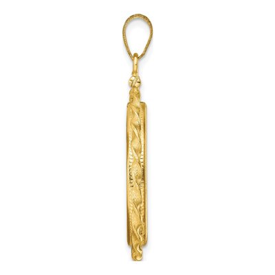 14K Yellow Gold Twisted Coin Bezel Coin Bezel – view 3