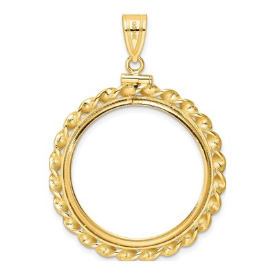 14K Yellow Gold Coin Bezel Coin Bezel – view 3