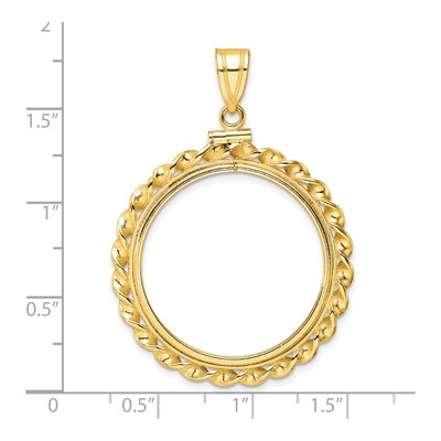 14K Yellow Gold Coin Bezel Coin Bezel – view 4