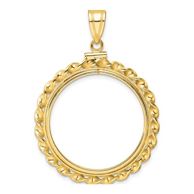 14K Yellow Gold Coin Bezel Coin Bezel