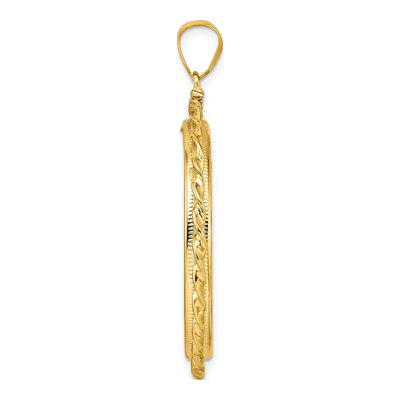 14K Yellow Gold Screw Top Coin Bezel Coin Bezel – view 2